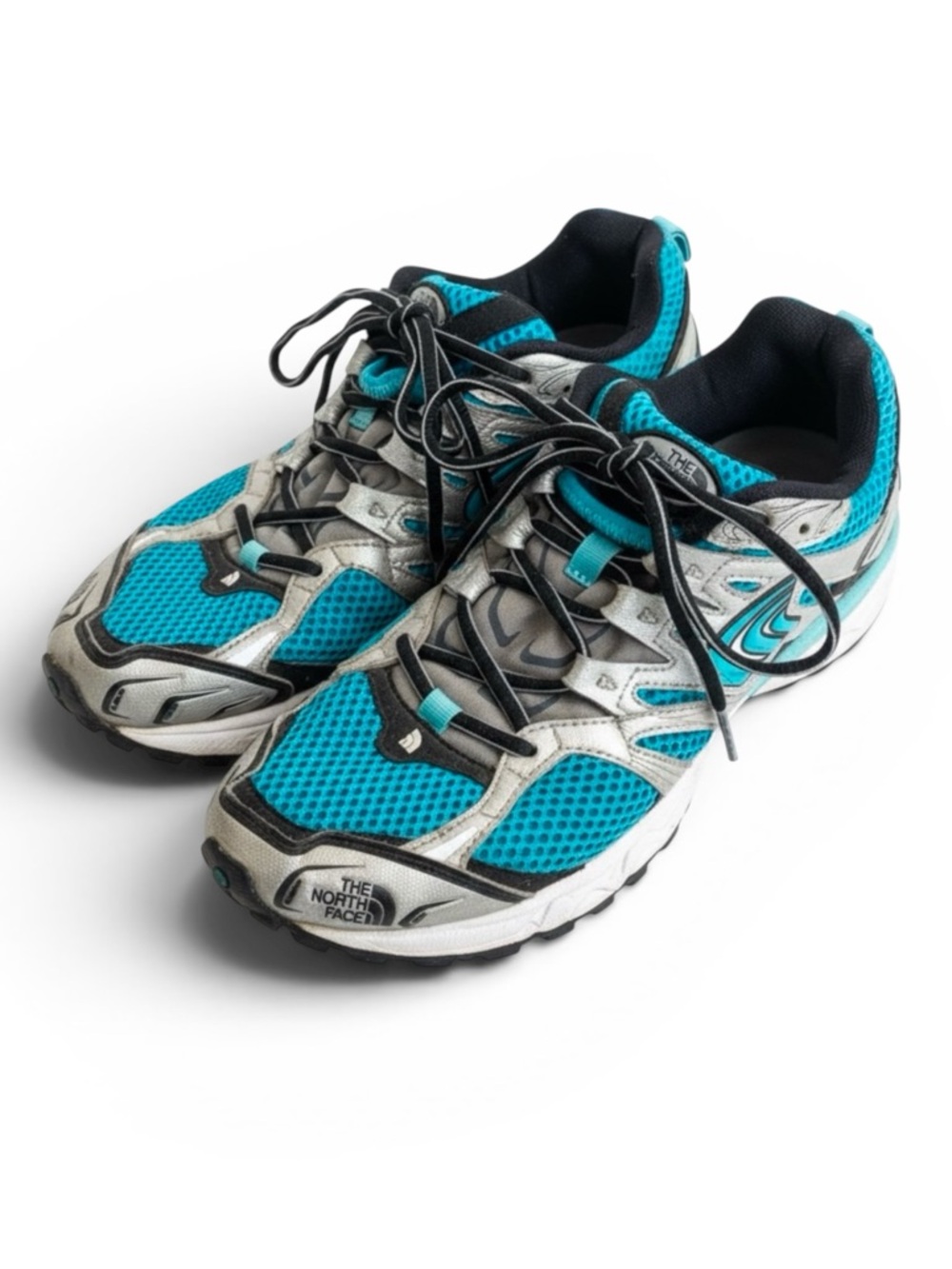 The North Face Trail Running Sneakers Hiking Workout Blue Gray Outdoor Shoes 8